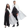 Boland 10106485 Dusk Hood Domino Cloak (180 cm), White, Adult view 3