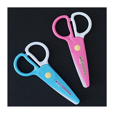 4221 Kids Safe Easy to use Plastic Scissors 5'' - Set of 2