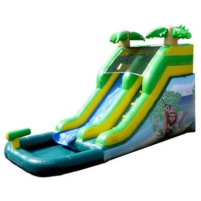 JumpOrange 12 Safari Commercial Grade Water Slide Inflatable with Splash Pool (with Blower), Kids and Adults, Wet Dry Use, Outdoor Indoor, Backyard, Summer Fun, Water Park, Tall Slide, Water Cannon