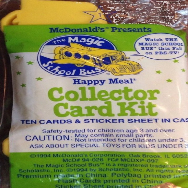 Mcdonalds 1994 the Magic School Bus Collector Card Kit