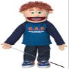 25" God Answers Prayers, Peach Boy, Full Body, Christian Ministry Puppet view 1