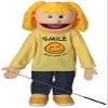 25" Smile Jesus Loves You, Peach Girl, Full Body, Christian Ministry Puppet view 1