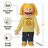 25" Smile Jesus Loves You, Peach Girl, Full Body, Christian Ministry Puppet view 3