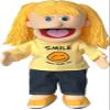 14" Smile Jesus Loves You, Peach Girl, Christian Ministry Hand Puppet view 1
