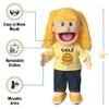 14" Smile Jesus Loves You, Peach Girl, Christian Ministry Hand Puppet view 3