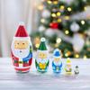 5 pcs/ 5.5" Santa Wooden Christmas Nesting Dolls view 2