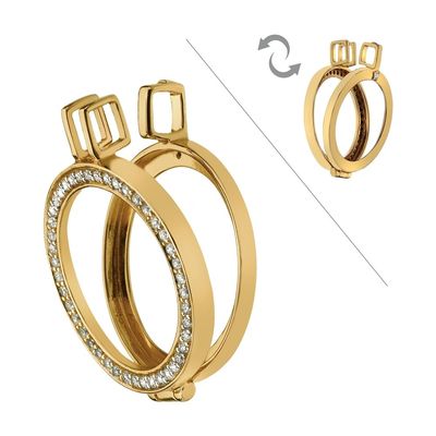 Emozioni DP559 33mm Yellow Gold Plated Reversible Coin Keeper
