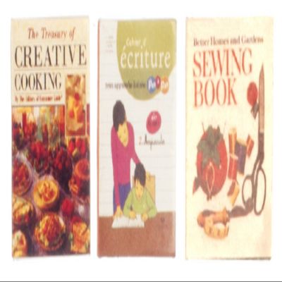 Dollhouse Miniature 1:12 Scale 3 Pc Books with Pages SET #G8333