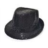 1Pc Black- Sequin Design Paillette Fedora Panama Round Hat for Children Kids view 1