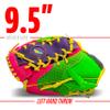 Franklin Sports Teeball Recreational Series Fielding Right Hand Glove with Baseball, 9.5-Inch, Purple/Lime/Pink/Yellow view 2