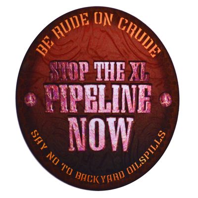 Stop XL Pipeline/Tar Sands Oil 3in. Vinyl UV Protected Stickers