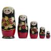 BestPysanky Set of 5 Strawberries Nesting Dolls Matryoshka 6.5 Inches view 1