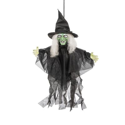 ANIMATED SHAKING TALKING WITCH 60cm