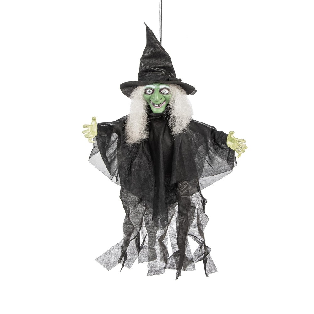 ANIMATED SHAKING TALKING WITCH 60cm