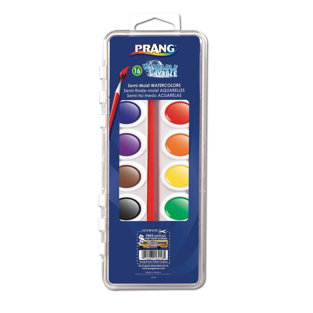 16 Color Washable Watercolors Set