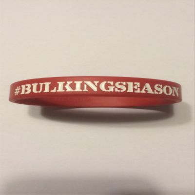 Bulking Season Wristbands (Red and White)