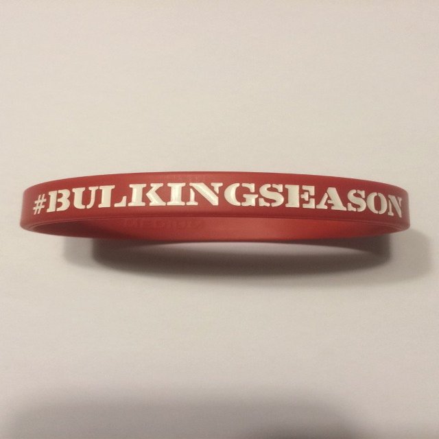 Bulking Season Wristbands (Red and White)