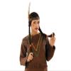 Viving Costumes 201387 Indian Wig with Braid, Multi Color, One Size view 1