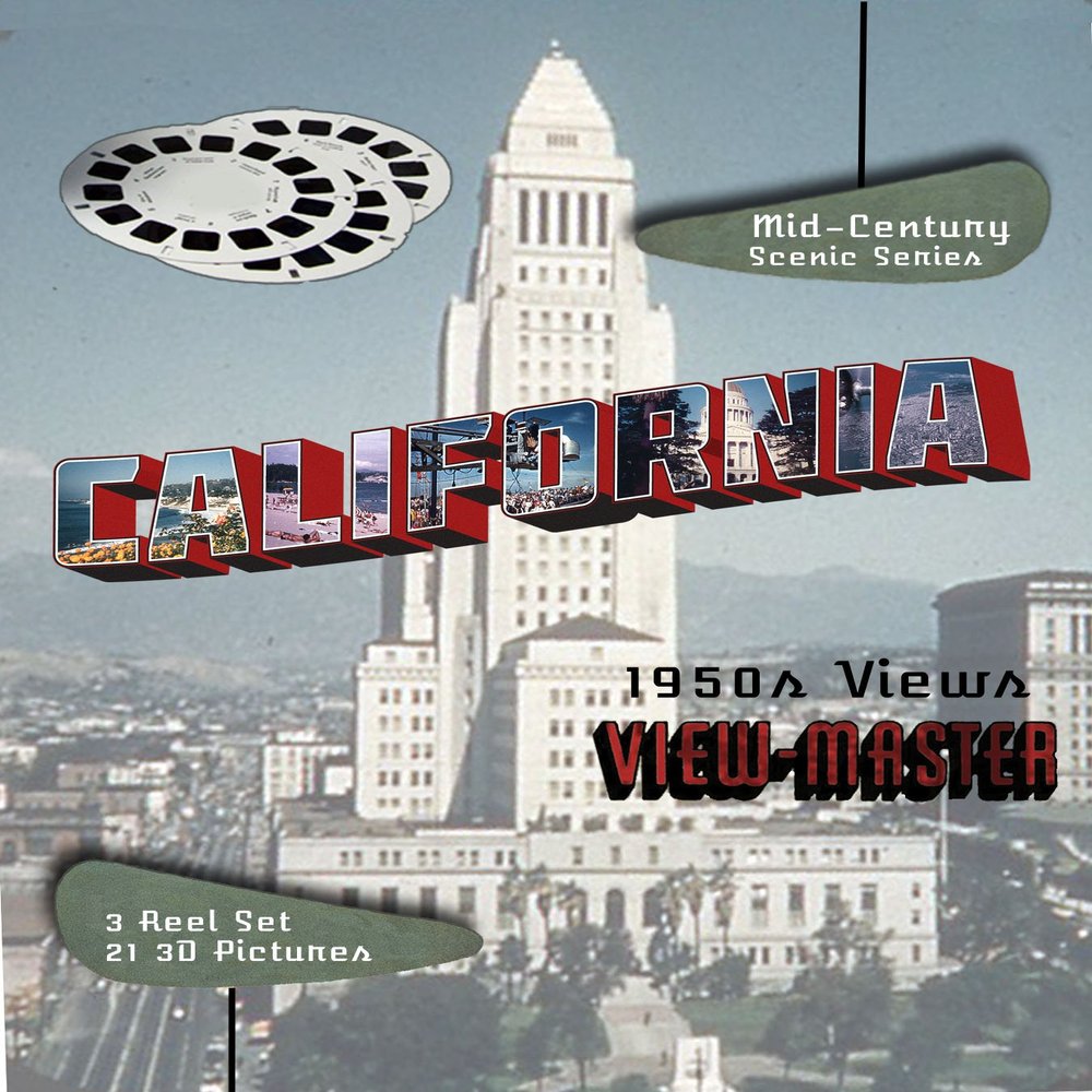 California 1950s 3D Classic ViewMaster - Scenic Series - 3 Reel Set Souvenir
