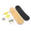 iSaddle Professional Maple Complete Wooden Fingerboard with Nuts Trucks Tool Kit - Basic Bearing Wheels (Yellow Wheels) view 1