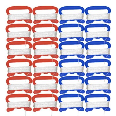 In the Breeze 3418 10 LB x 100' Twisted Kite Line - 24 Pieces; Bulk Kite Winders for Class Projects, Summer Camps, Group Activites