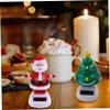 4Pcs Solar Dancing Figurines Swinging Bobble Head for Cars Include Snowman Santa Tree Deer Novelty Happy Christmas Decorations for Kids Adults Christmas Toys Toys for Kids Dancing Toy view 4