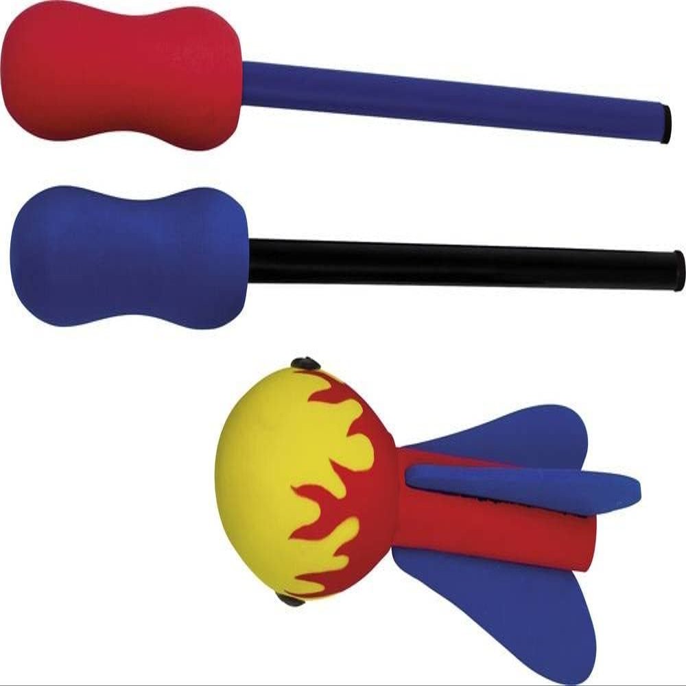 Paul Gnther 1551 - Throwing Game Zooom Rocket, Whistling Rocket Game with Slingshot Handle for 1-2 People, Flight Range up to 30 m, Great Outdoor Fun for Children from 6 Years
