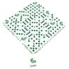 Alligator Dice White Opaque with Green Pips D6 16mm (5/8in) Bulk Pack of 50 Koplow Games view 1