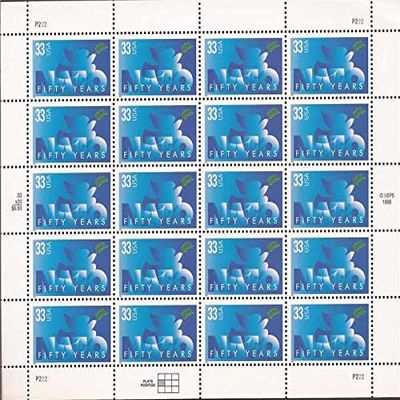 1999 NATO 50th Anniversary Sheet of 20 X 33 Cent Stamps Scott 3354 By USPS