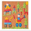 Woodyland 31 x 21 cm Didactic Toys Cars Tap a Shape Cork Board (229-Piece) view 1