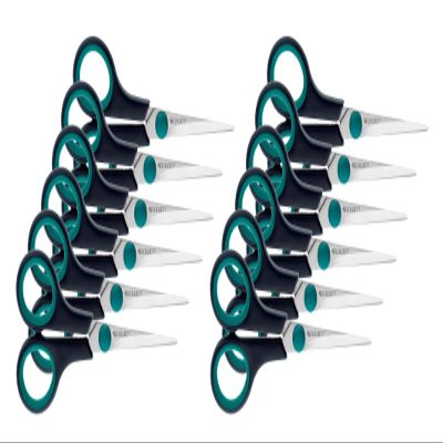 Westcott Grip Left Hand E-30252 00 I Scissors Easy, Rustproof, 12 pcs, 13 cm, Blue/Black