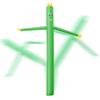 Cloud 9 Inflatable Wacky Waving Tube Man, Green 20 ft Dancing Air Puppet with Flailing Arms view 3