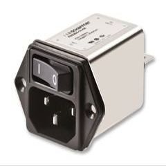 IEC Inlet Filter with Dual Pole Switch 250VAC; 10A; Faston