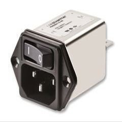 IEC Inlet Filter with Dual Pole Switch 250VAC; 10A; Faston