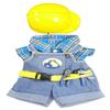 Construction Worker with Hard Hat Outfit Teddy Bear Clothes Fit 14" - 18" Build-a-bear, Vermont Teddy Bears, and Make Your Own Stuffed Animals by Bear Factory view 1