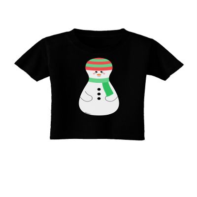 Cute Snowman Matryoshka Nesting Doll - Christmas Toddler T-Shirt Dark Black - 3T