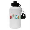 TOOLOUD Cute Christmas Matryoshka Nesting Dolls Aluminum 600ml Water Bottle - White view 1