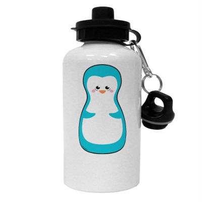 TOOLOUD Cute Penguin Matryoshka Nesting Doll - Christmas Aluminum 600ml Water Bottle - White