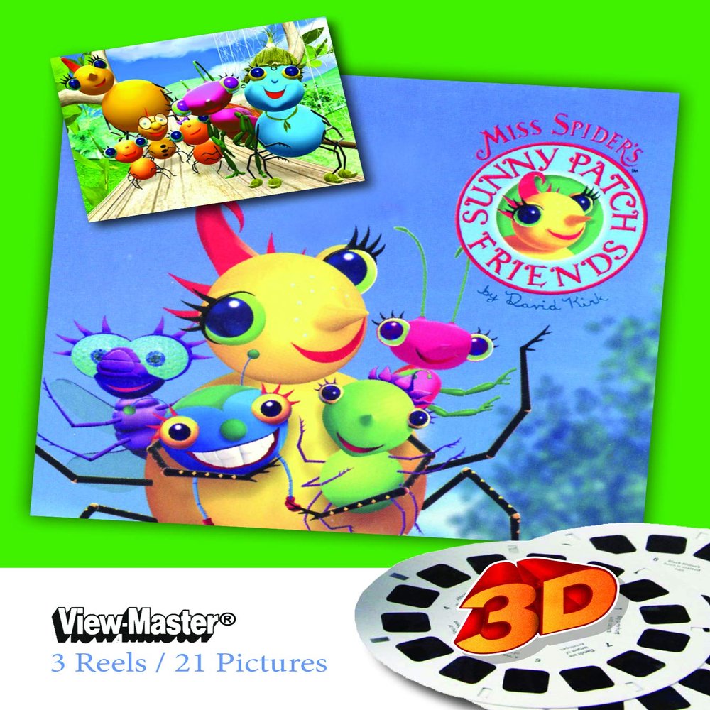 3Dstereo ViewMaster - Miss Spider's Sunny Patch Friends - 3 Reels - 21 3D Images - Manual Operation - Indoor Use - Ages: Child - No Batteries Required