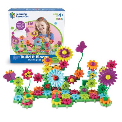 Learning Resources Gears! Build & Bloom Building Set, 117Piece