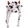Adult/Teen Plush Animal Cow Character Ear Flap Hat (One Size) view 1