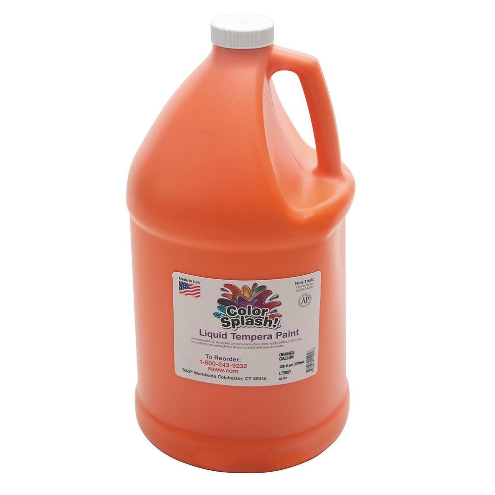 S&S Worldwide Orange Color Splash Tempera Paint Gallon