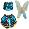 Polka Dot Butterfly Outfit with Yellow Bows Fits Most 14" - 18" Build-a-bear and Make Your Own Stuffed Animals view 1
