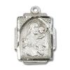 Bonyak Jewelry Sterling Silver St. Joseph Pendant 3/4 x 1/2 inches with 18 inch Sterling Silver Curb Chain view 2