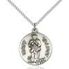 Bonyak Jewelry Sterling Silver Matt Talbot Pendant 3/4 X 3/4 inches with 18 inch Sterling Silver Curb Chain view 1