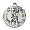 Bonyak Jewelry Saint Medal Collection Sterling Silver San Cristobal Pendant 3/4 x 5/8 inches with 18 inch Sterling Silver Curb Chain view 2