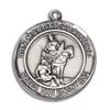 Bonyak Jewelry Saint Medal Collection Sterling Silver San Martin Caballero Pendant 3/4 x 5/8 inches with 18 inch Sterling Silver Curb Chain view 2