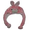 Animal Hats Plush for Kids - 'Assorted Hat-imals Critter Cap Cold Weather Winter Hat (Pink Bunny) view 2