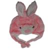 Animal Hats Plush for Kids - 'Assorted Hat-imals Critter Cap Cold Weather Winter Hat (Pink Bunny) view 3
