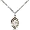 Bonyak Jewelry Saint Medal Collection Sterling Silver Our Lady of the Railroad Pendant 1/2 x 1/4 inches with Sterling Silver Lite Curb Chain view 1